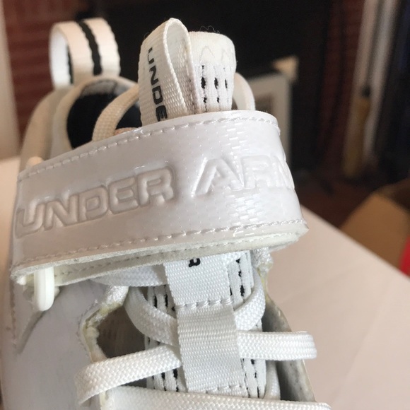 Under Armour white & black cleats SZ 14.5E. NWT - Picture 7 of 8